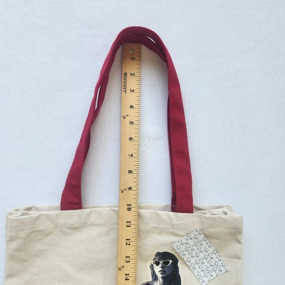 NEW Taylor Swift Red Era Canvas Tote Bag Swiftie School Beach Pool Gym Cute - Picture 9 of 9